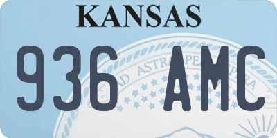 KS license plate 936AMC