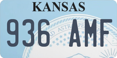 KS license plate 936AMF