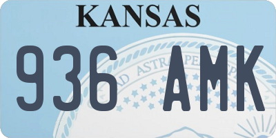 KS license plate 936AMK