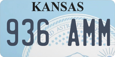 KS license plate 936AMM