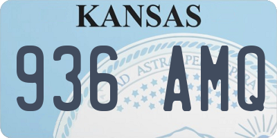 KS license plate 936AMQ