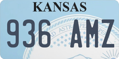 KS license plate 936AMZ