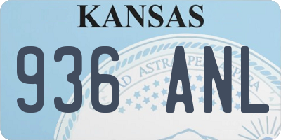 KS license plate 936ANL