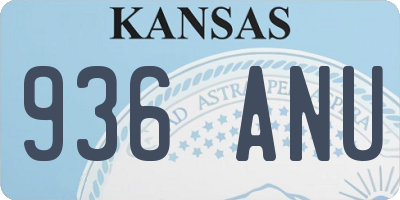 KS license plate 936ANU
