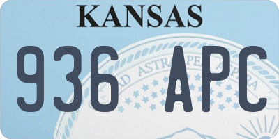KS license plate 936APC