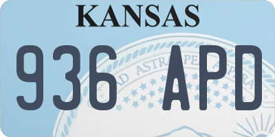 KS license plate 936APD