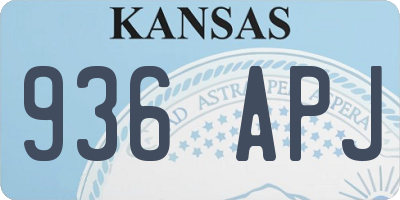KS license plate 936APJ