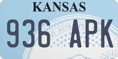 KS license plate 936APK