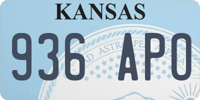 KS license plate 936APO