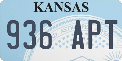 KS license plate 936APT
