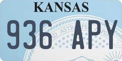 KS license plate 936APY