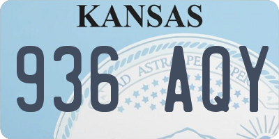 KS license plate 936AQY