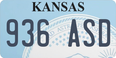 KS license plate 936ASD