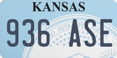 KS license plate 936ASE
