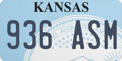 KS license plate 936ASM