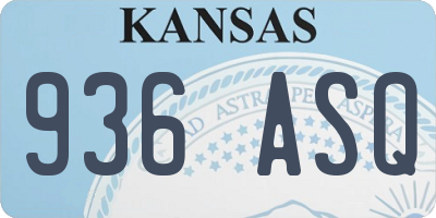 KS license plate 936ASQ
