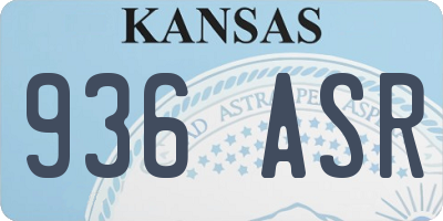 KS license plate 936ASR