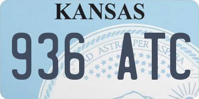 KS license plate 936ATC