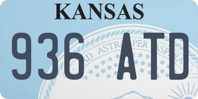 KS license plate 936ATD
