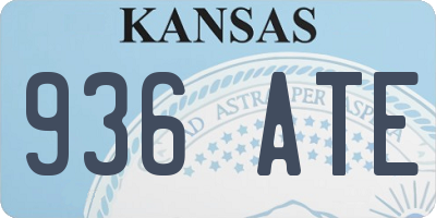 KS license plate 936ATE
