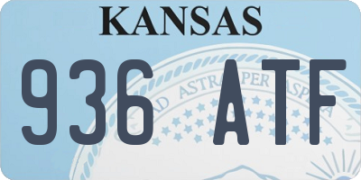 KS license plate 936ATF