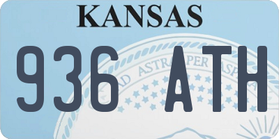 KS license plate 936ATH