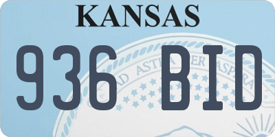 KS license plate 936BID