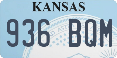 KS license plate 936BQM