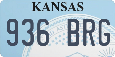 KS license plate 936BRG