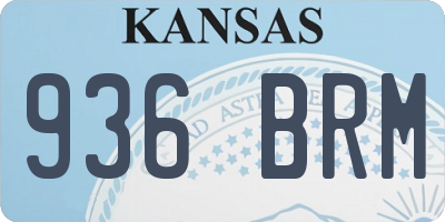 KS license plate 936BRM