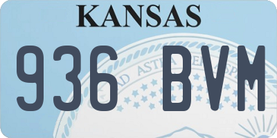 KS license plate 936BVM