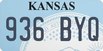 KS license plate 936BYQ