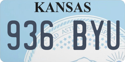 KS license plate 936BYU