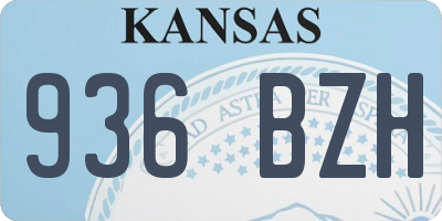 KS license plate 936BZH