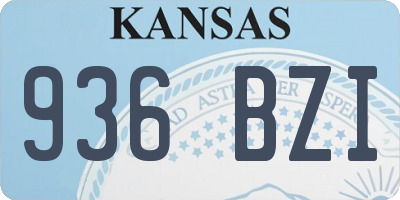 KS license plate 936BZI