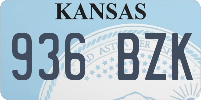KS license plate 936BZK