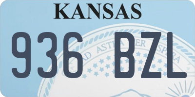 KS license plate 936BZL