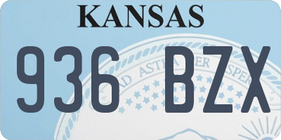 KS license plate 936BZX