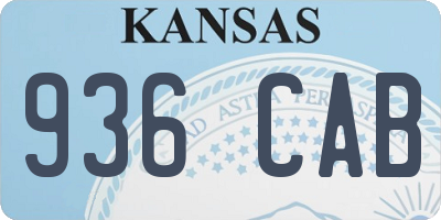 KS license plate 936CAB
