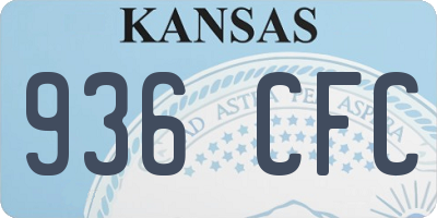 KS license plate 936CFC