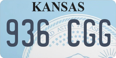 KS license plate 936CGG