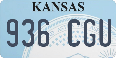 KS license plate 936CGU