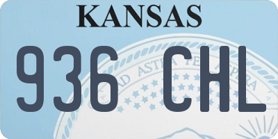 KS license plate 936CHL