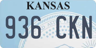 KS license plate 936CKN