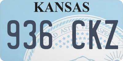 KS license plate 936CKZ