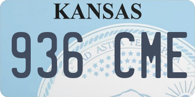 KS license plate 936CME