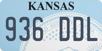 KS license plate 936DDL
