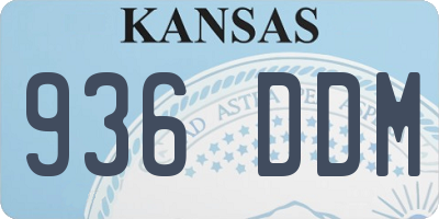 KS license plate 936DDM