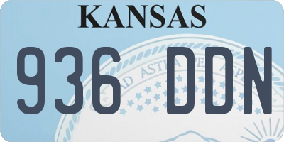 KS license plate 936DDN