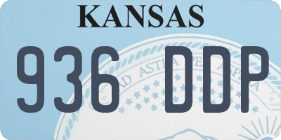 KS license plate 936DDP